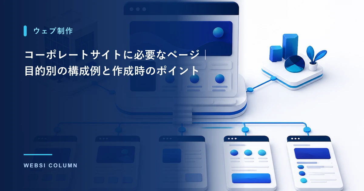 コーポレートサイトの構成を設計するイメージ